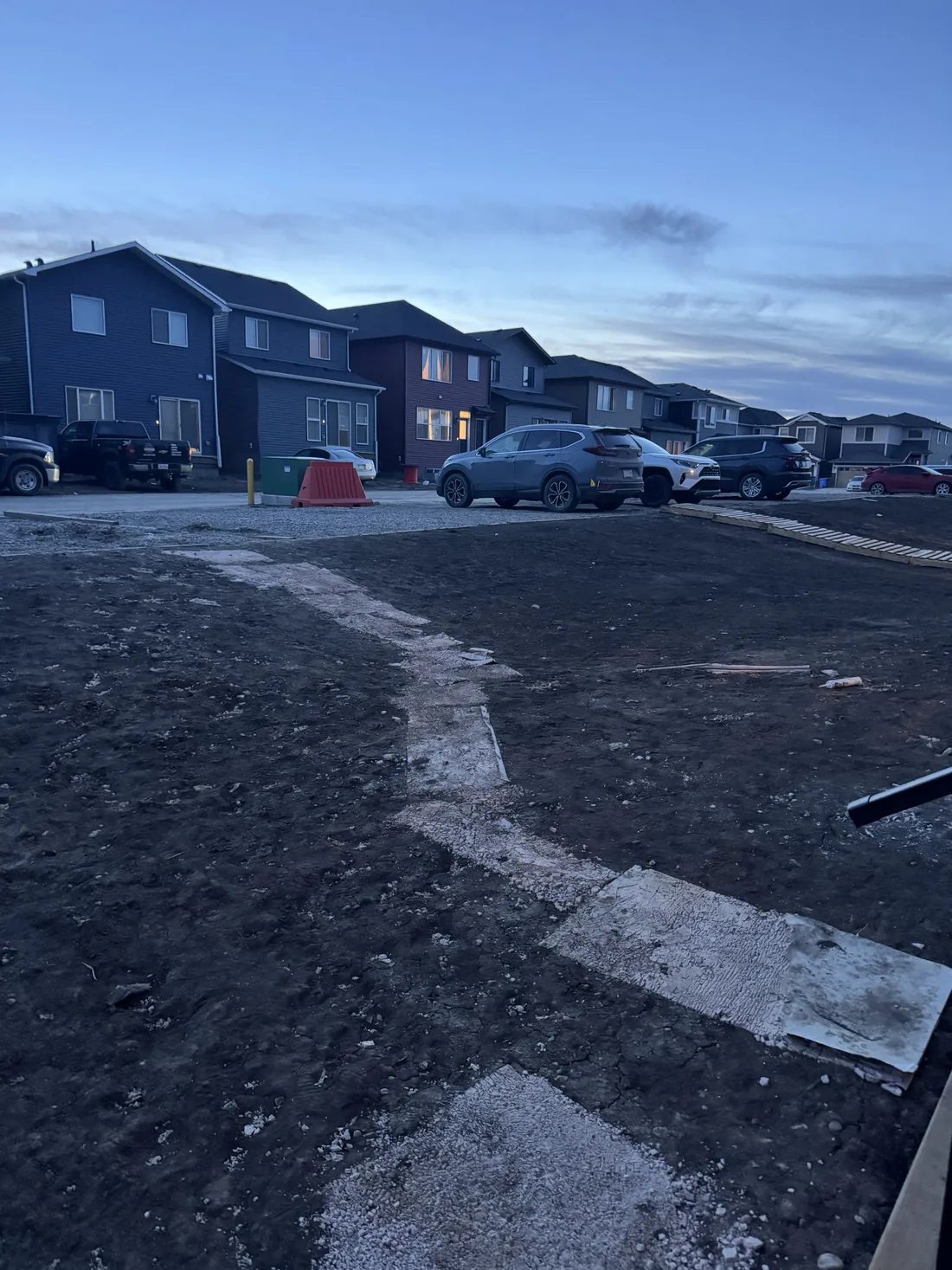 Site stripped and graded before installation