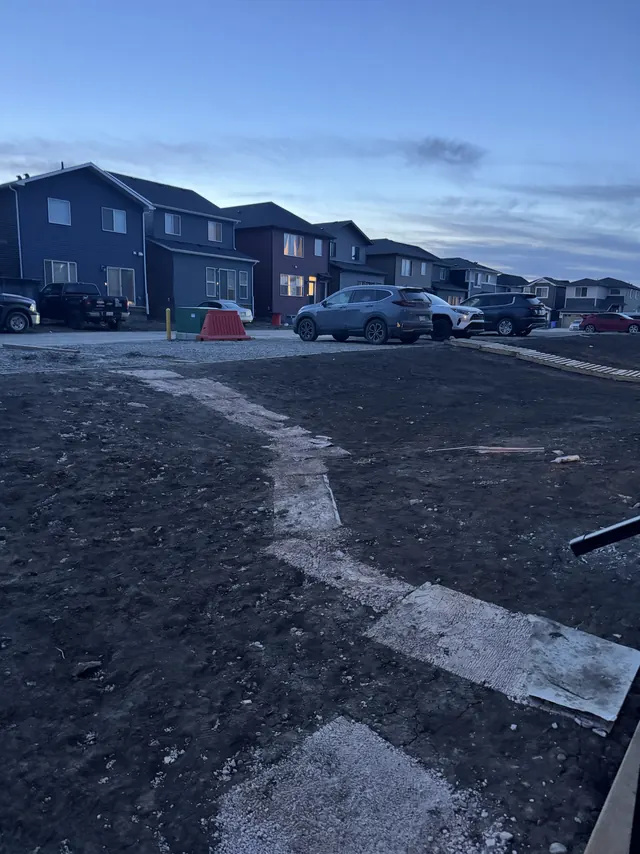 Site stripped and graded before installation